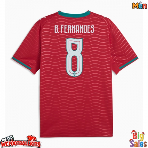 Portugal Bruno Fernandes #8 Replica Home Stadium Shirt World Cup 2026 Short Sleeve